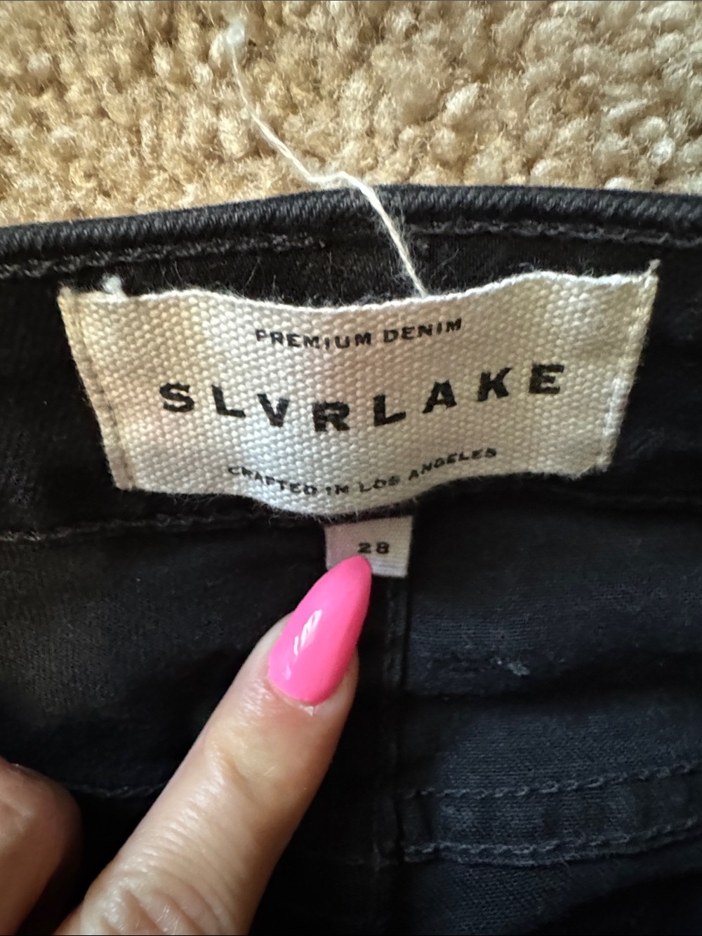 SLVRLAKE Women’s Black Slim Straight Jeans - Picture 2 of 3